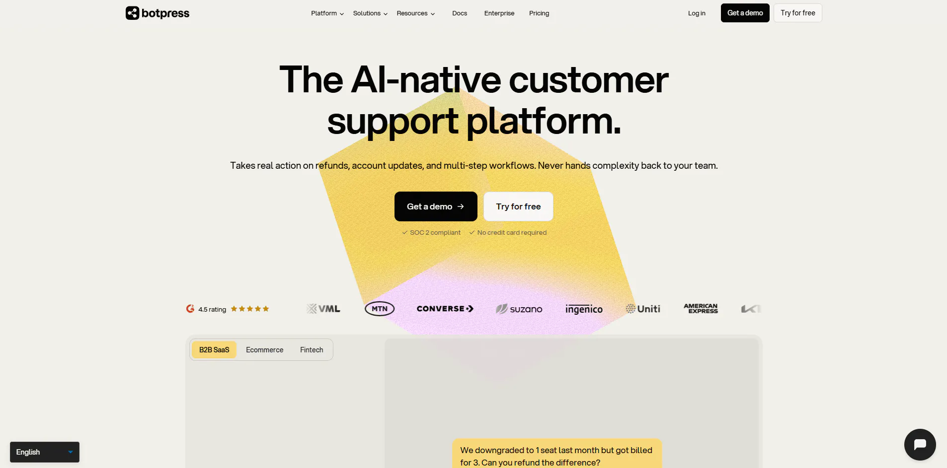 botpress homepage
