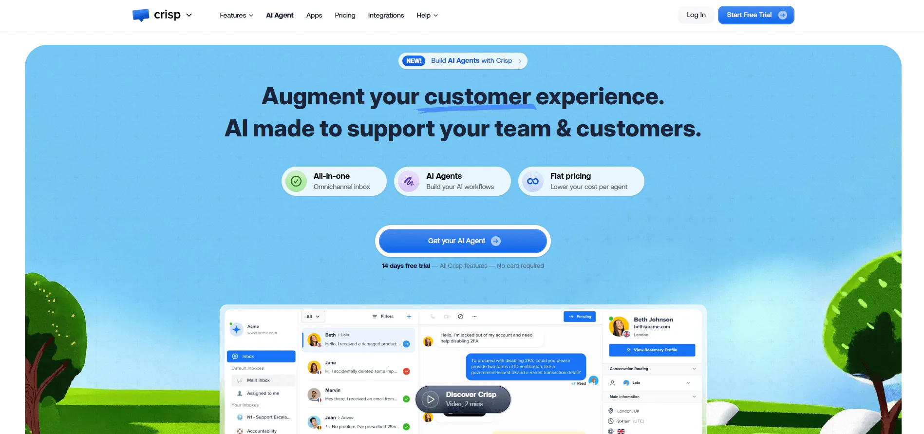 crisp homepage
