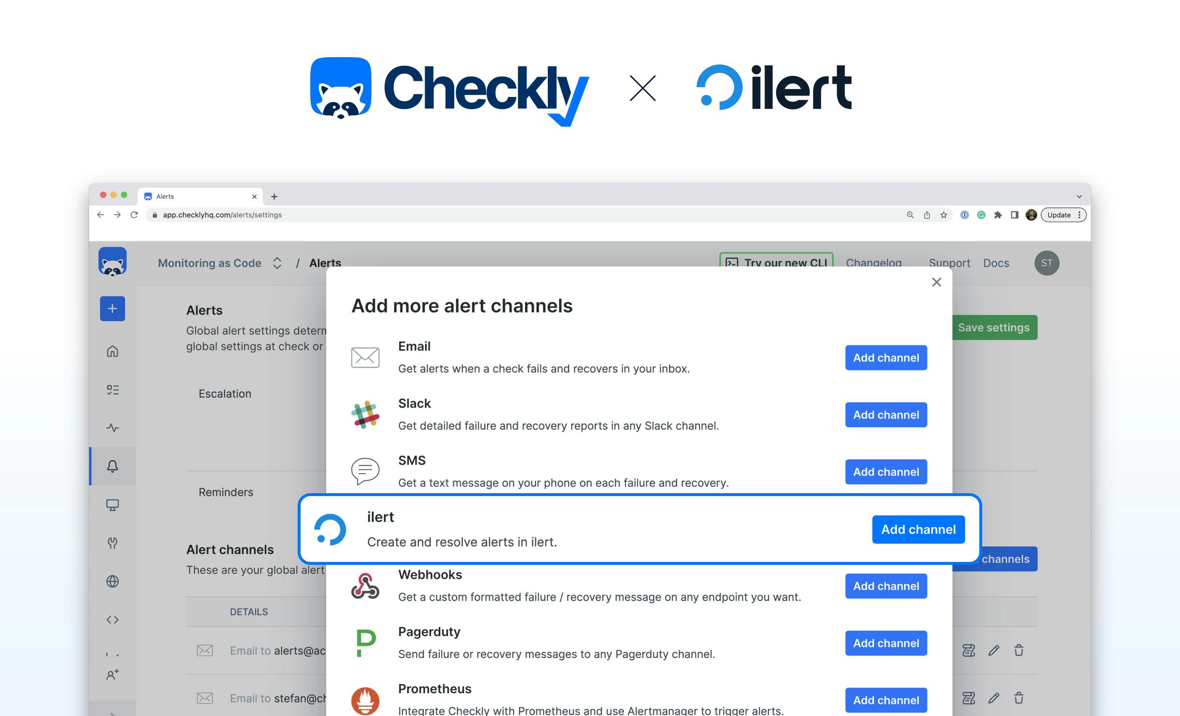 Checkly ilert integration
