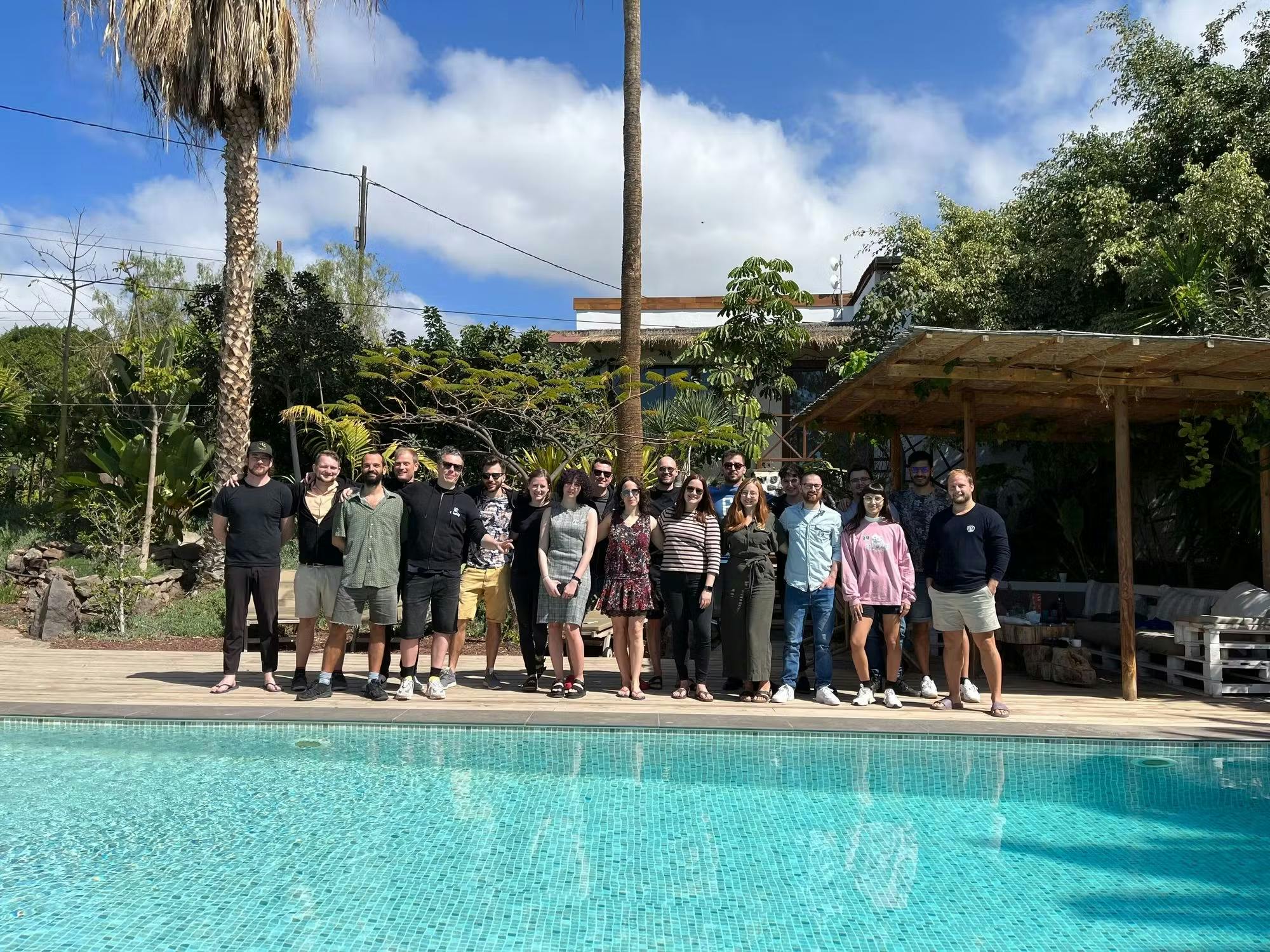 Checkly employees at a company retreat in 2022.