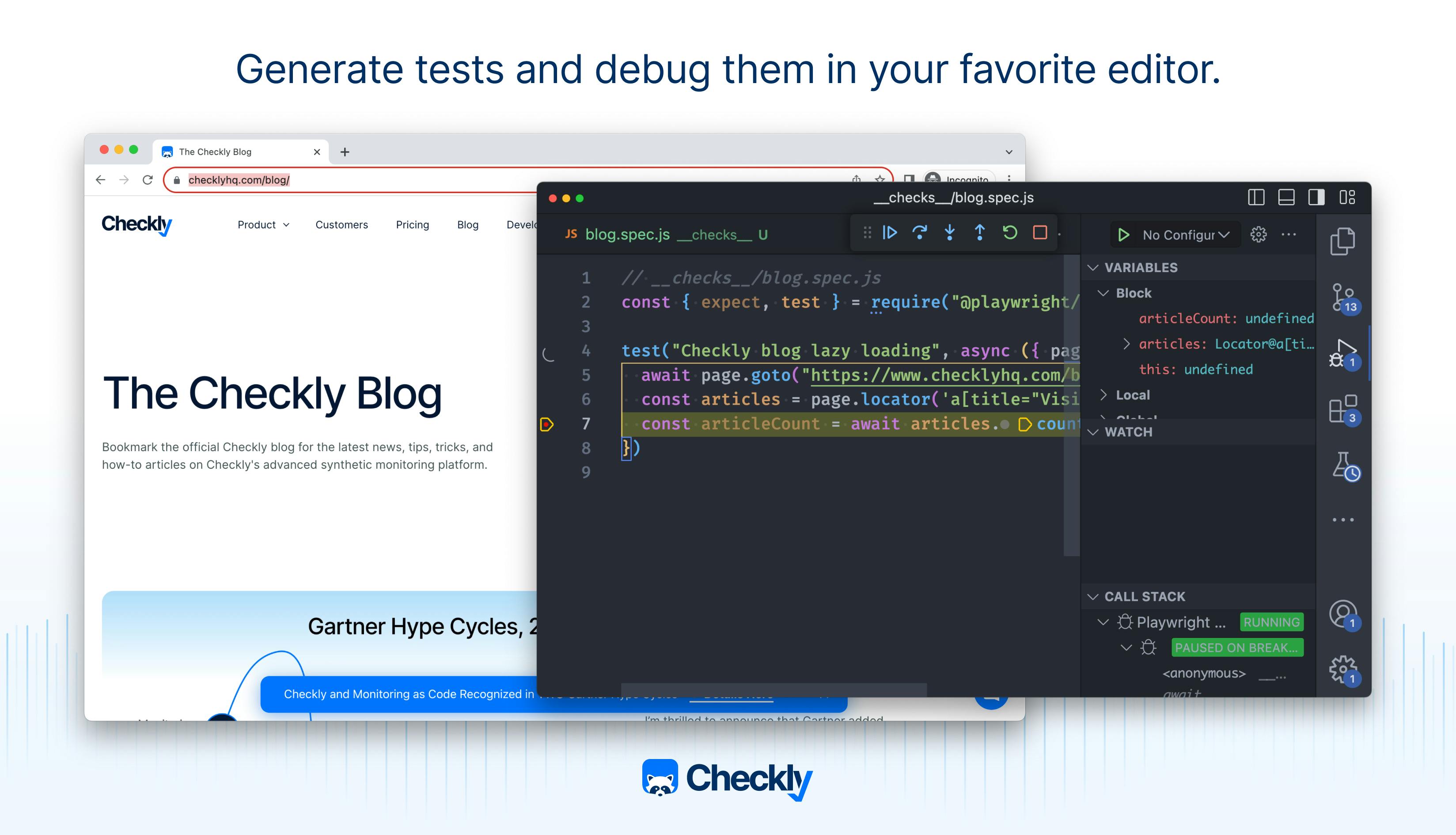 Track Frontend JavaScript exceptions with Playwright fixtures