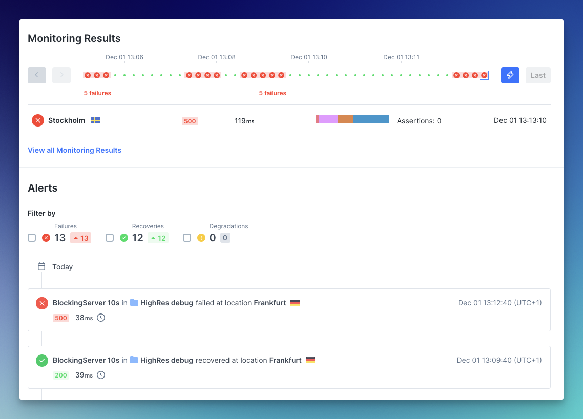 High-Frequency API Monitoring