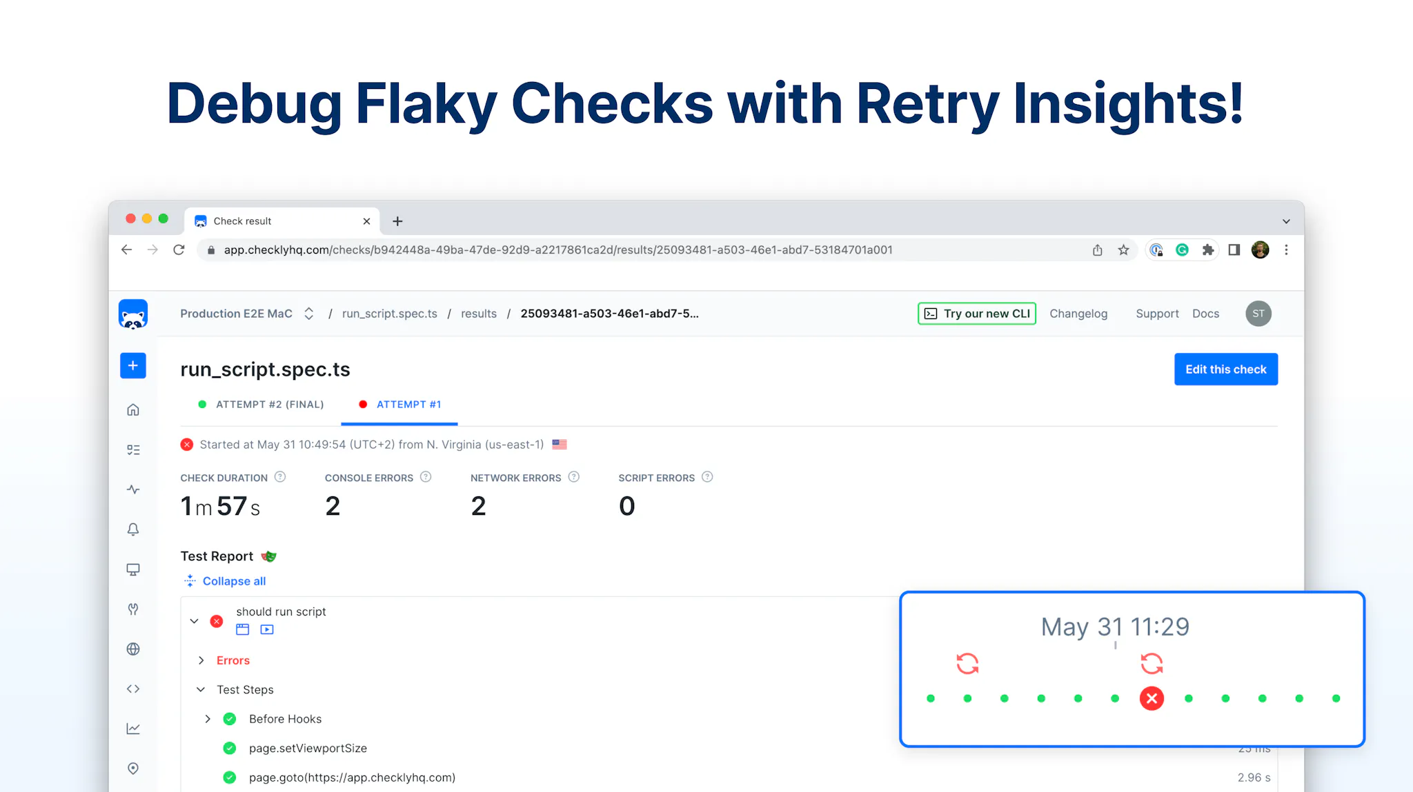 Using Retry Insights to Identify Flaky Checks