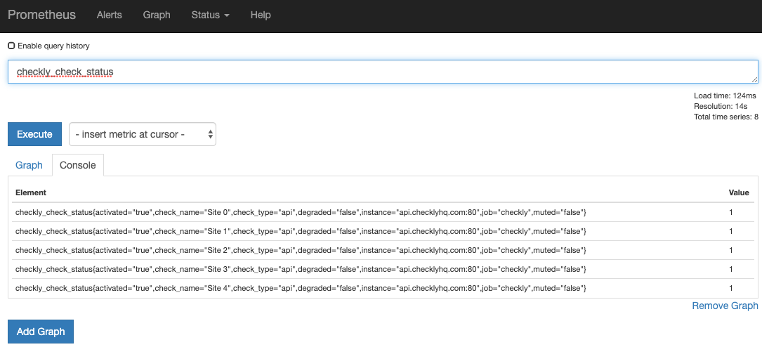 Graphana query browser