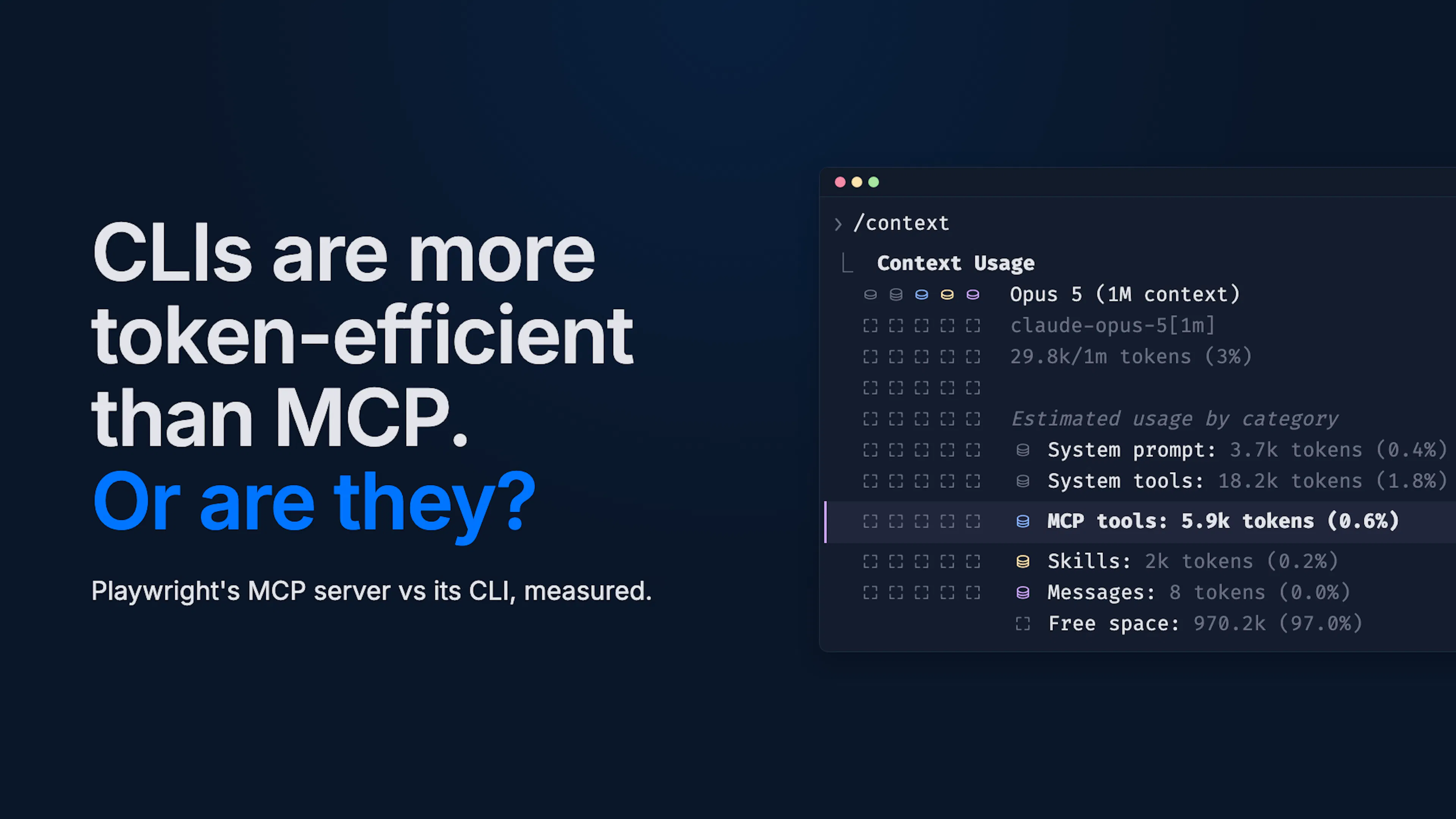CLIs are more token-efficient that MCP. Or are they?