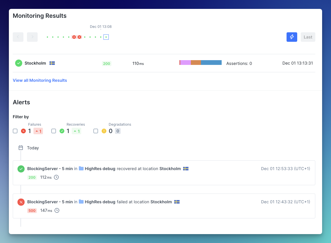 API Monitoring Dashboard