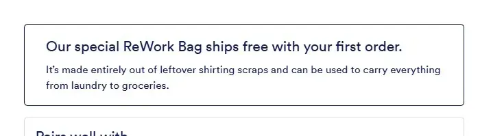 Alex Mill Checkout Banner Component