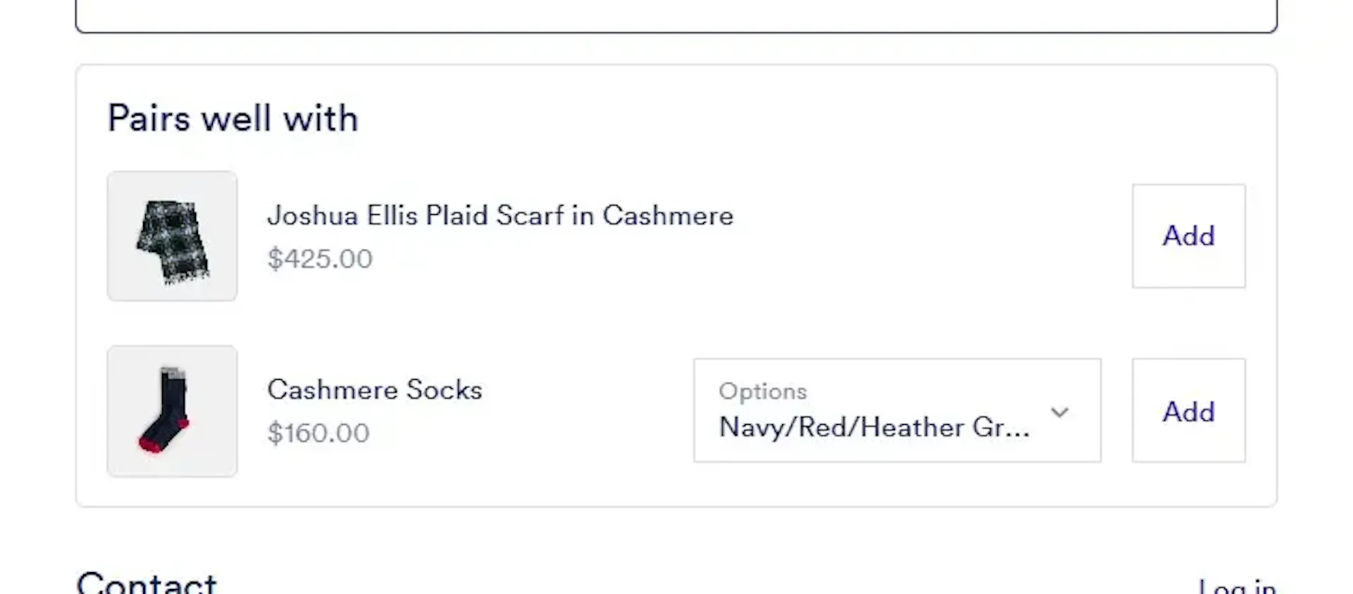 Alex Mill Checkout Upsell Component