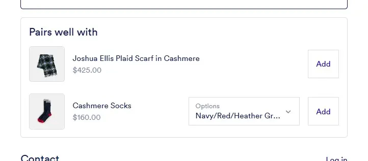 Alex Mill Checkout Upsell Component