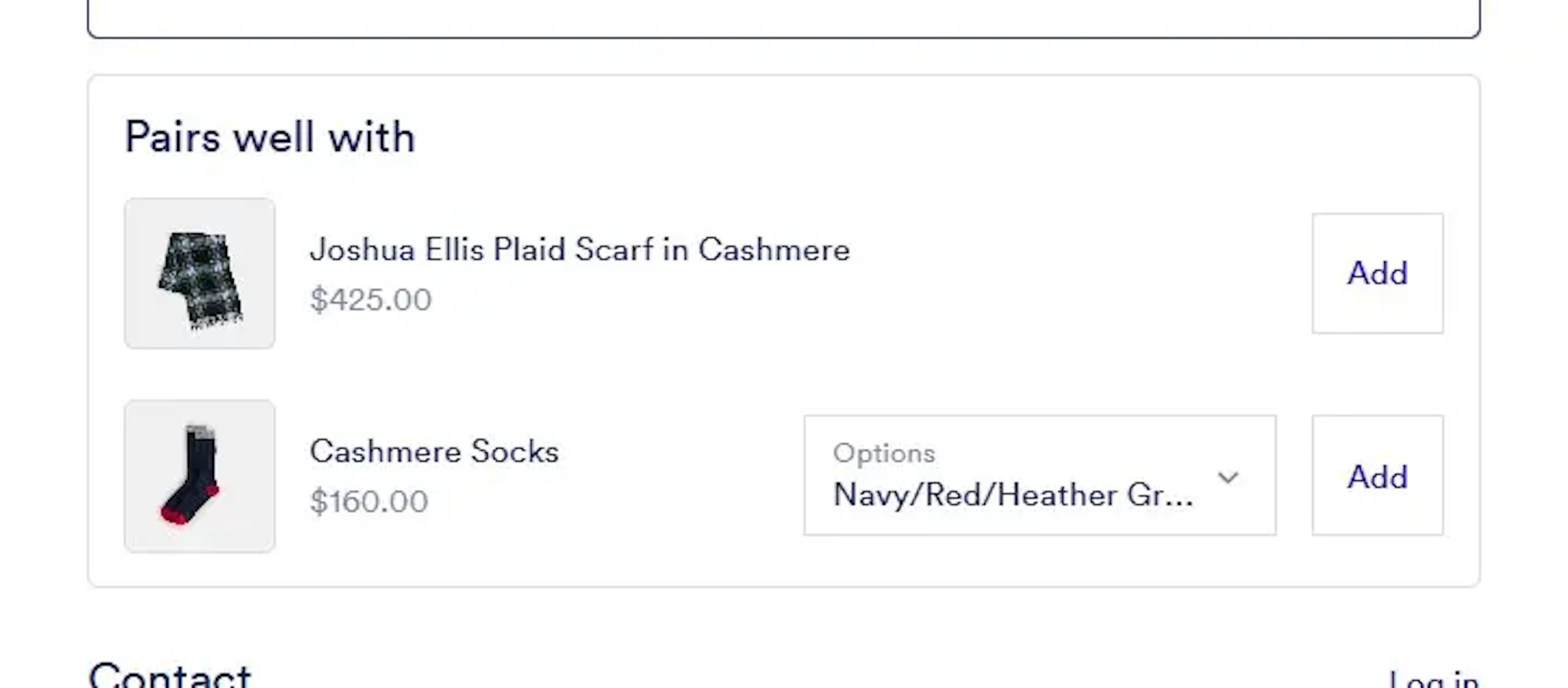 Alex Mill Checkout Upsell Component