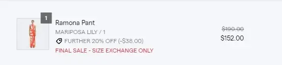 Final sale warnings Sir the Label