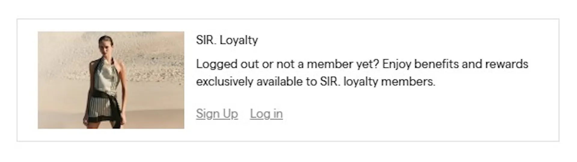 Loyalty banner - sir the label
