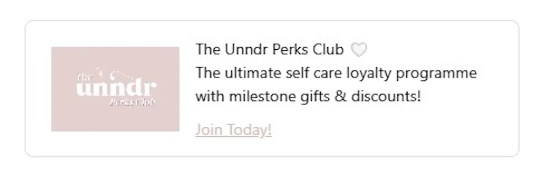 unndr call to action checkout component