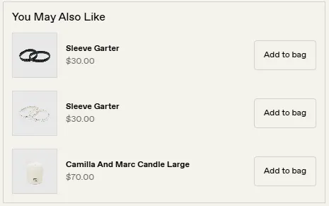 Camilla and Marc checkout upsell