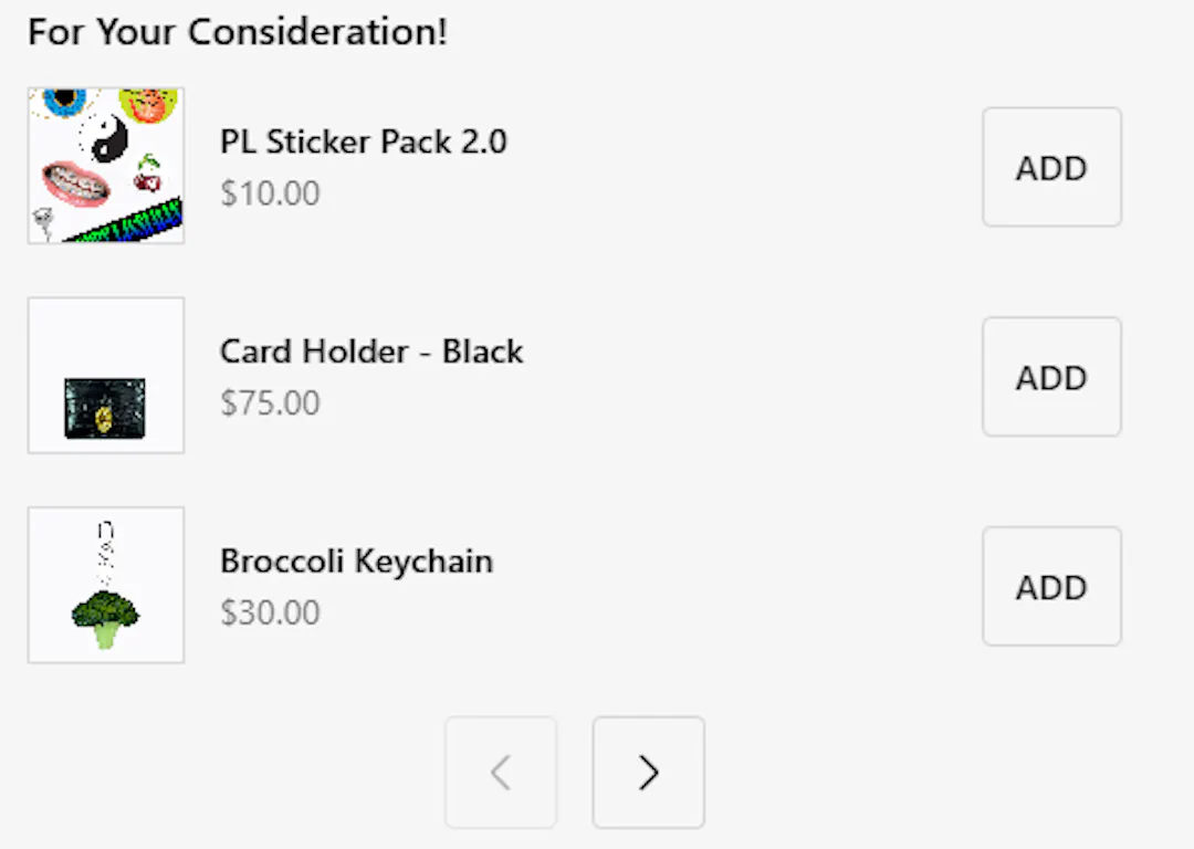 Poppy Lissiman Checkout upsell