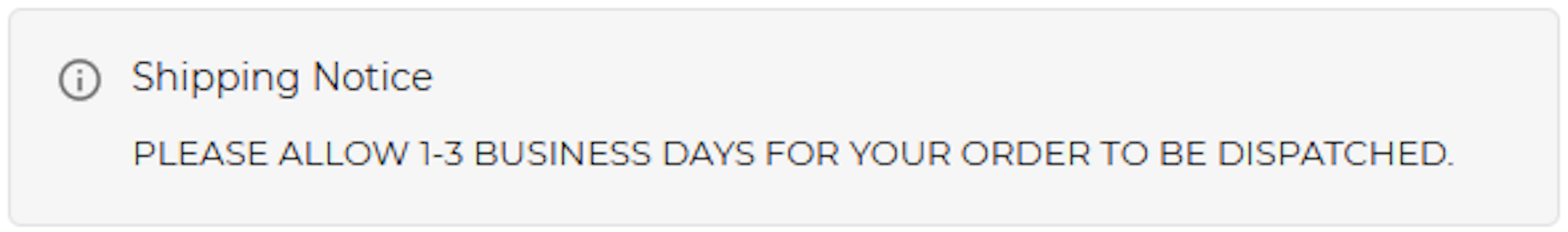 Lioness Checkout banner shipping notice