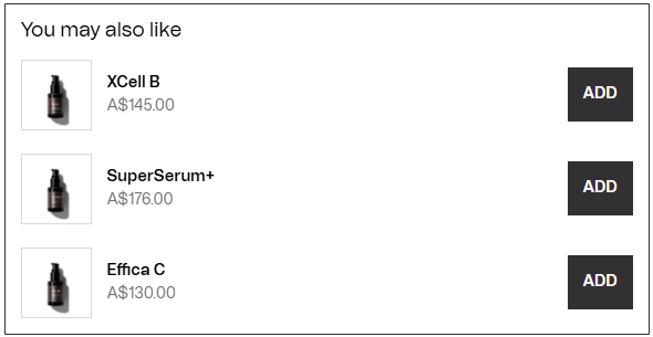 Upsell list powered by collection
