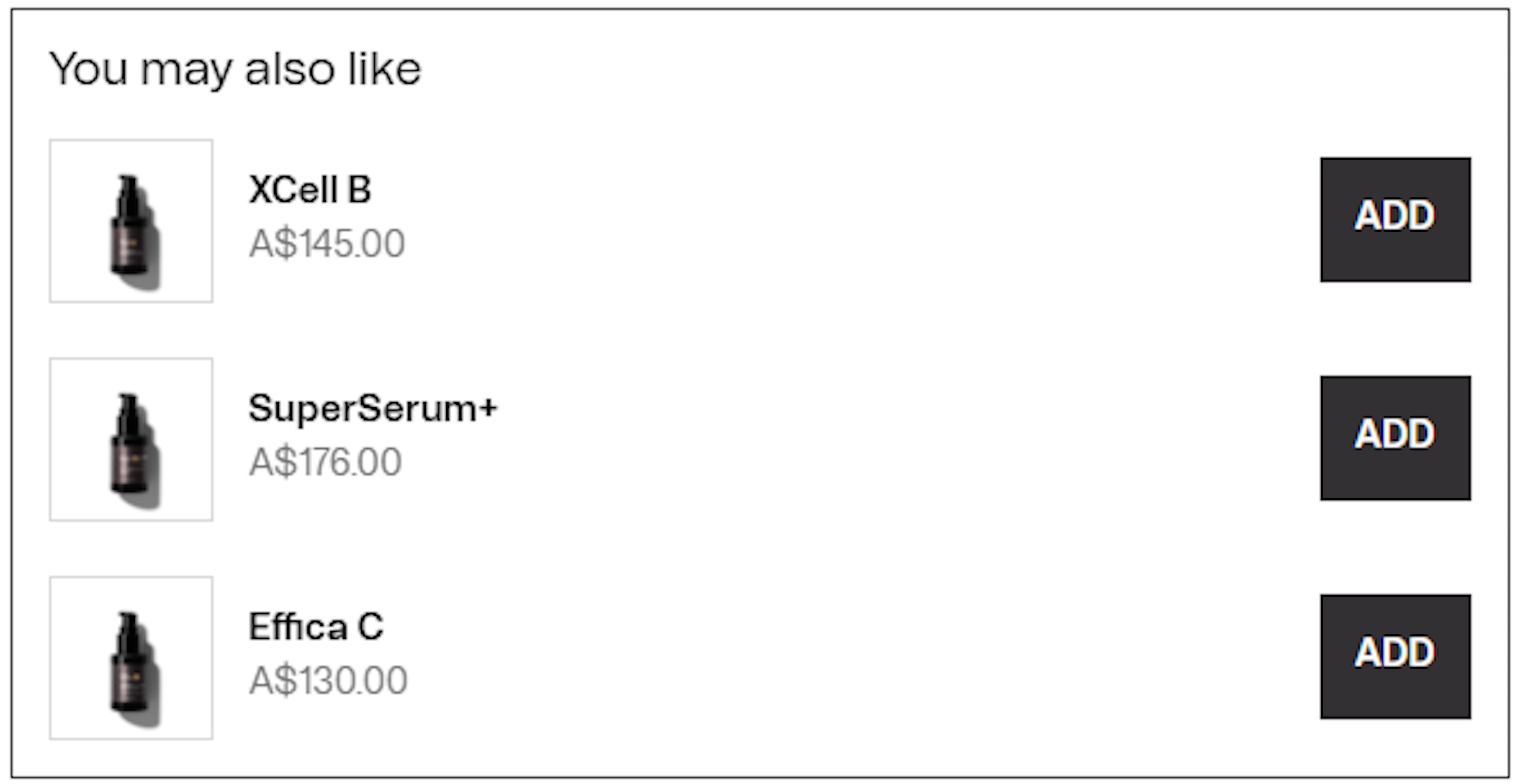 Upsell list powered by collection