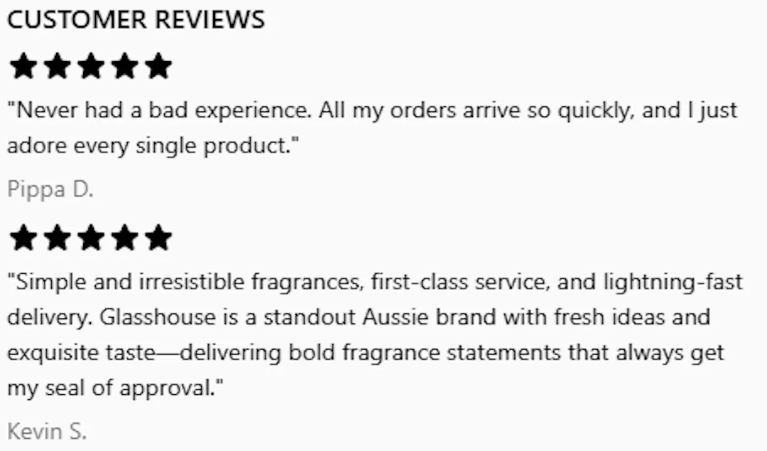 Checkout components customer reviews