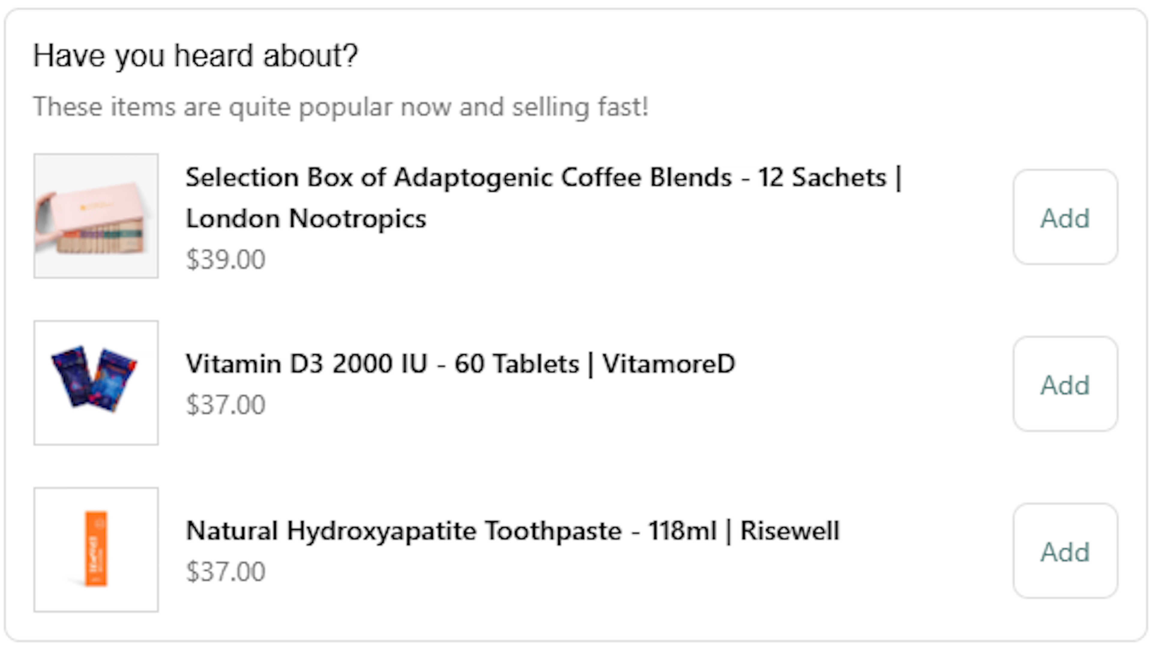 Supplement Hub Checkout upsell - Manual 