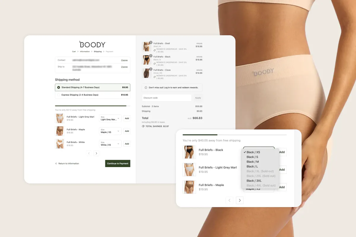 Boody Checkout Components