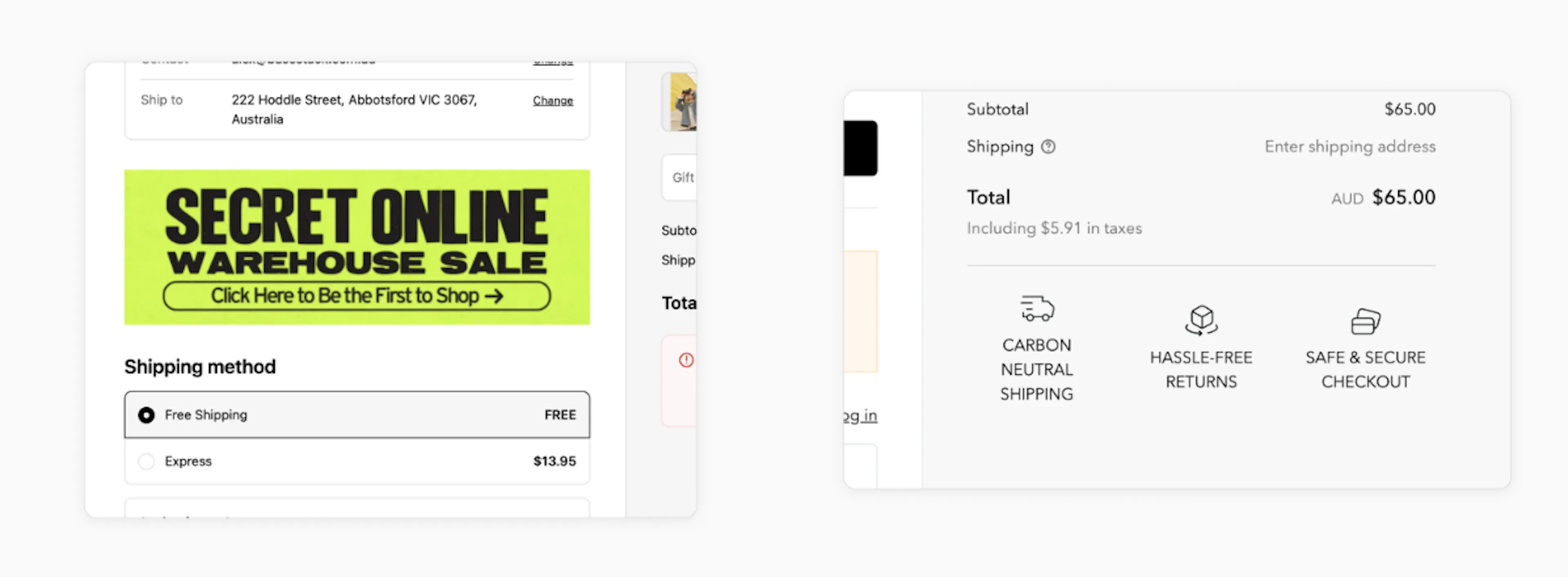 Image Banner and Trust Badges