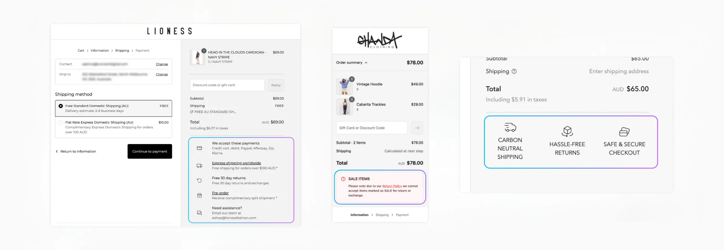 Trust-Building Checkout Content