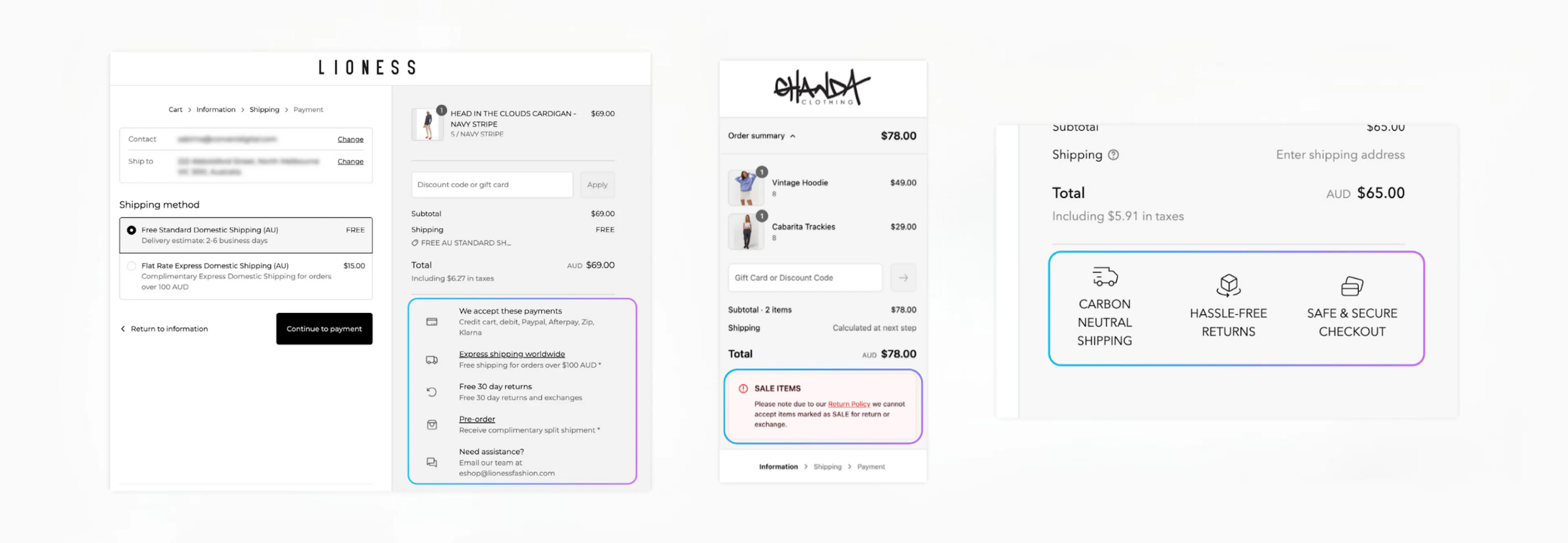 Trust-Building Checkout Content