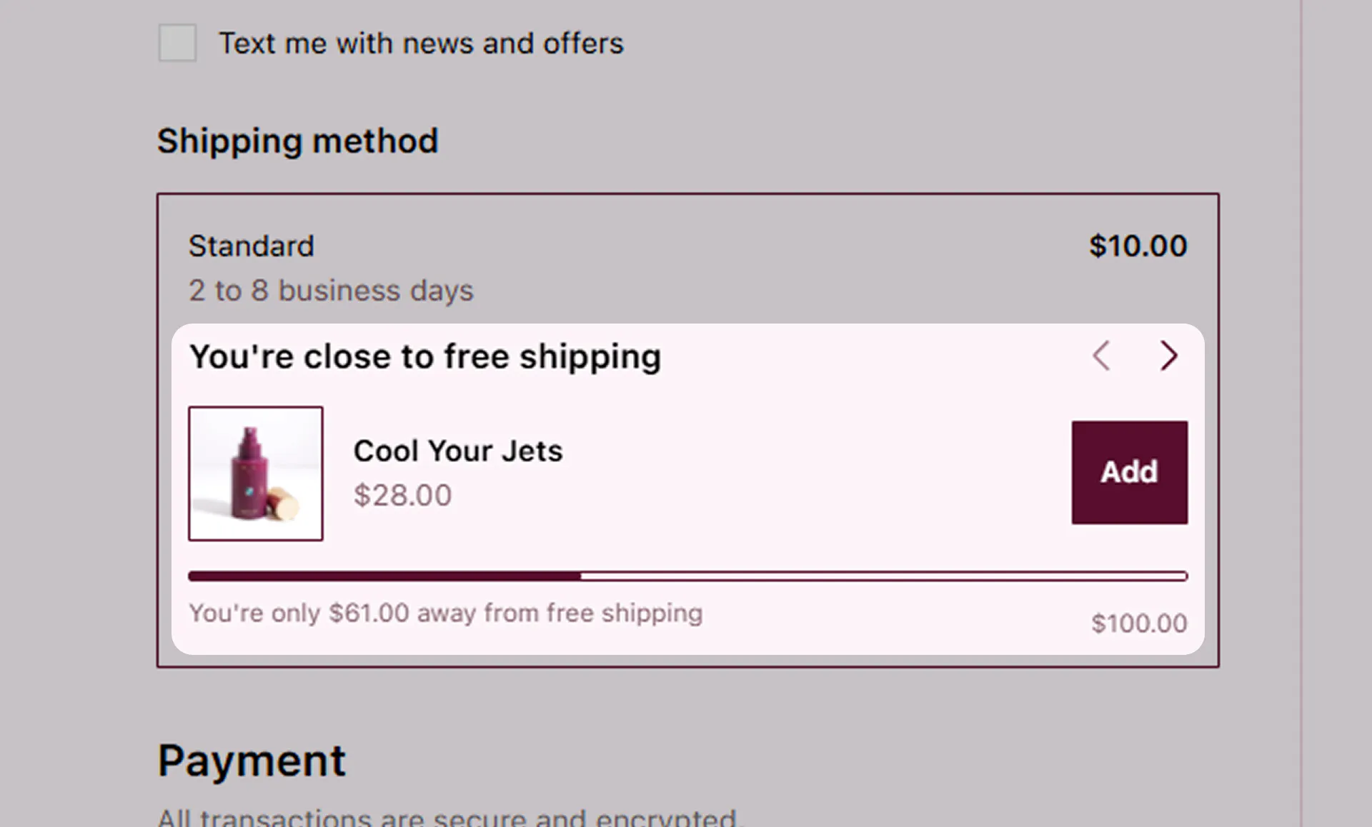 Booie free shipping threshold