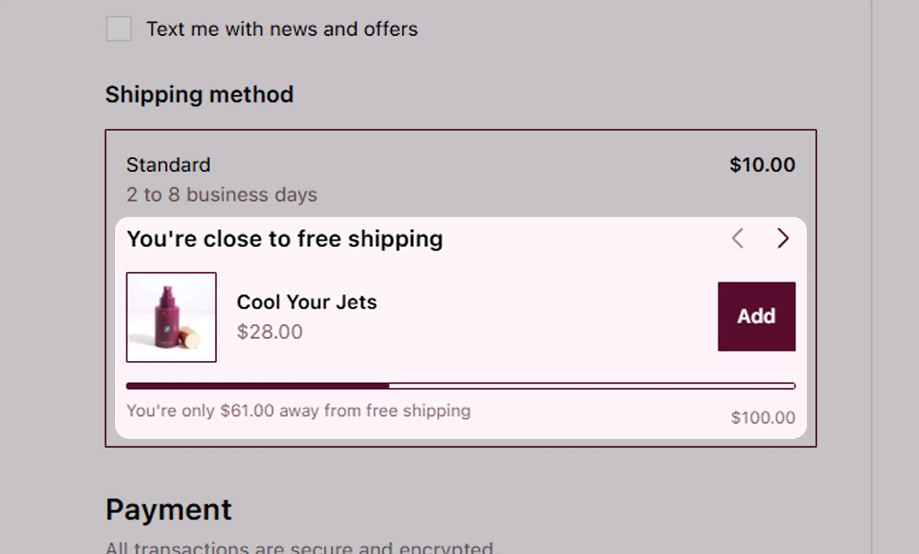 Booie free shipping threshold