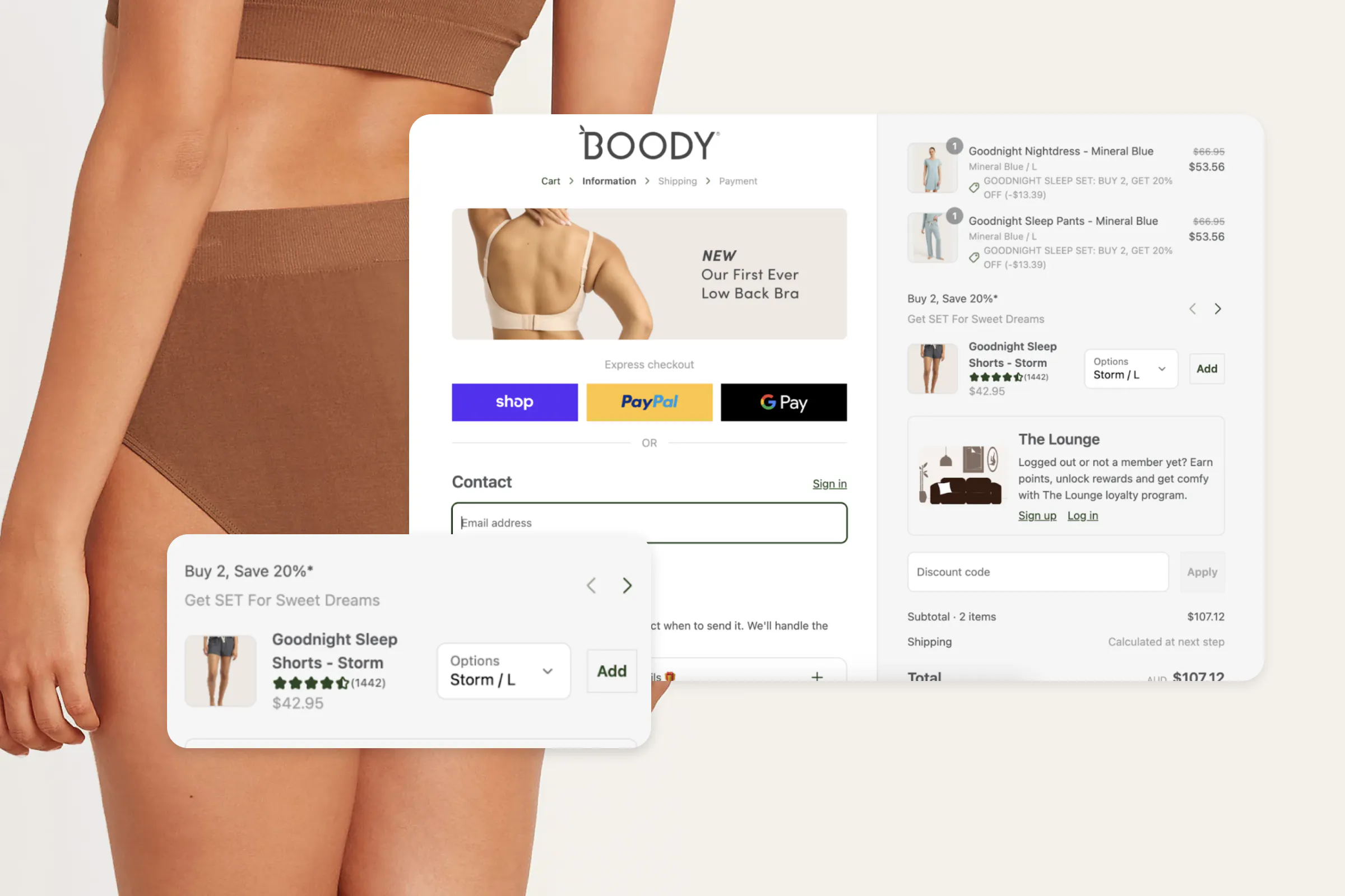 Checkout Components x Boody
