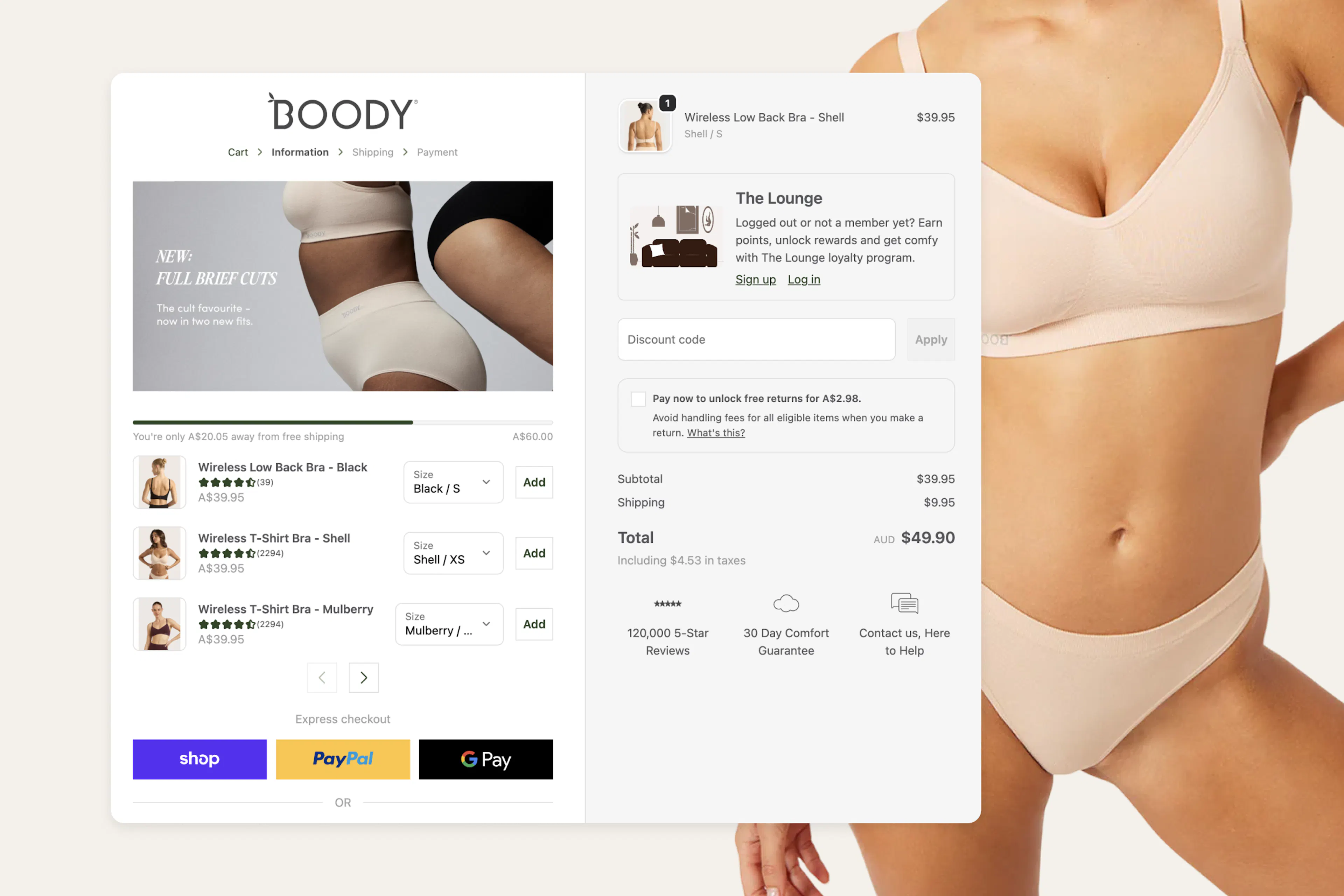 Checkout Components x Boody