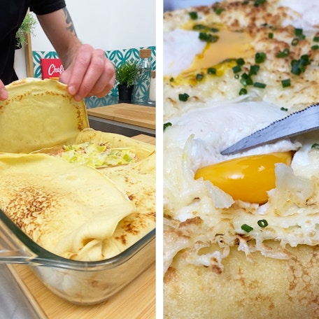 Recette La crêpe omelette au cœur fondant sur Chefclub original