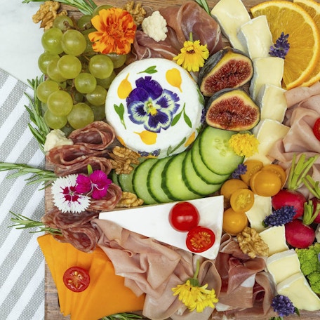 Cheeseboard with… Edible Flowers!