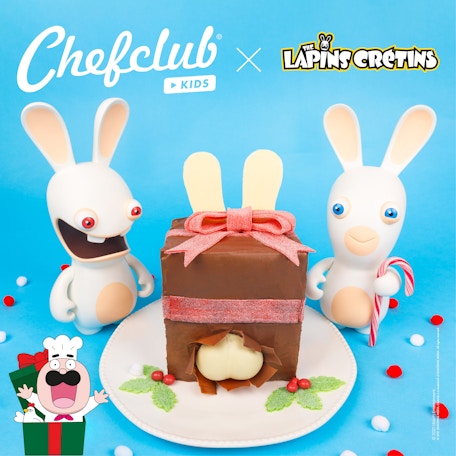 Le gâteau cadeau de Noël des Lapins Crétins