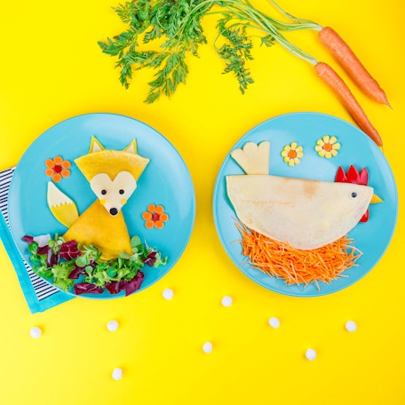 Les petits animaux de crêpes jambon fromage