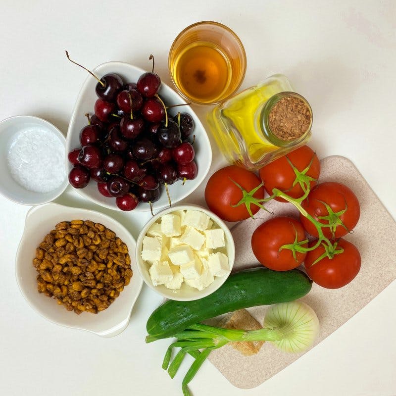 Ingredients for cooking gazpacho