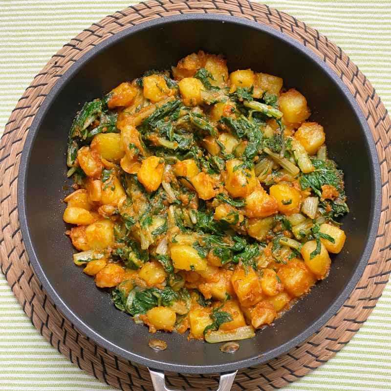 Sauteed swiss chard with potatoes