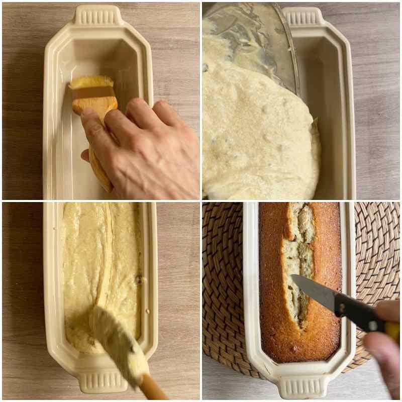 Moulding banana bread