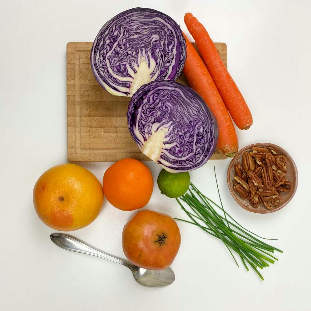 Ingredient red cabbage salad