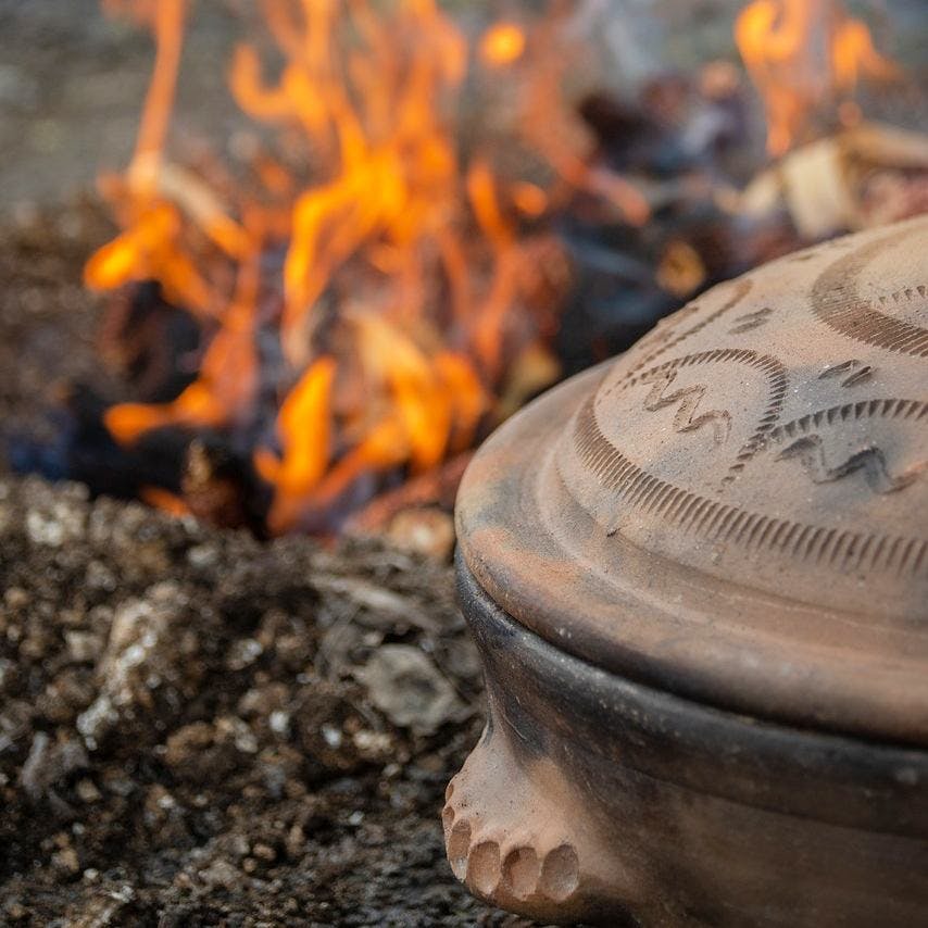 Cooking in a clay pot
