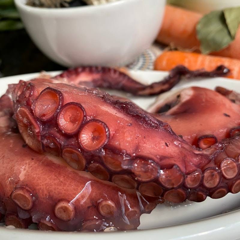 Octopus cooked