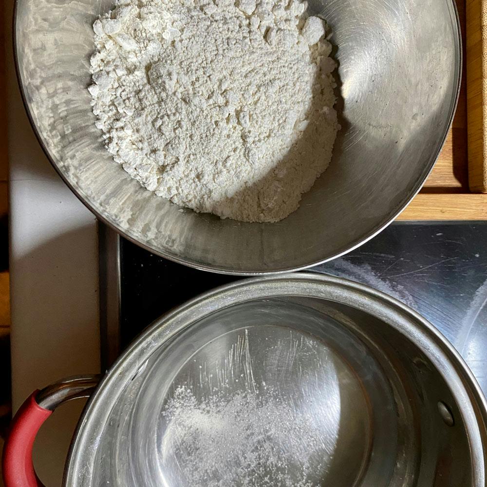 Churros preparation