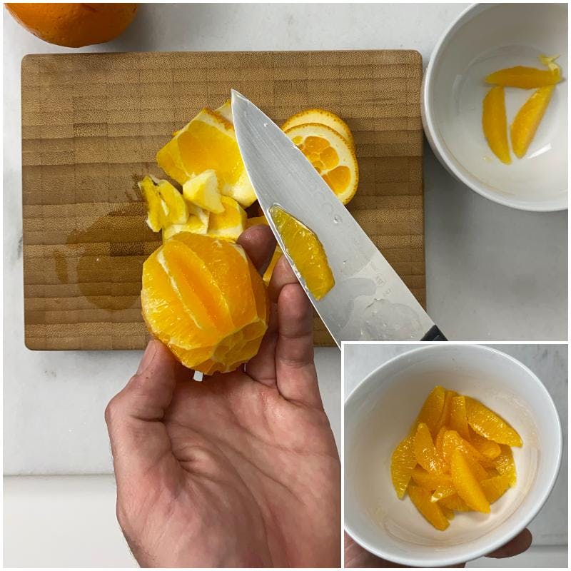 cutting a orange