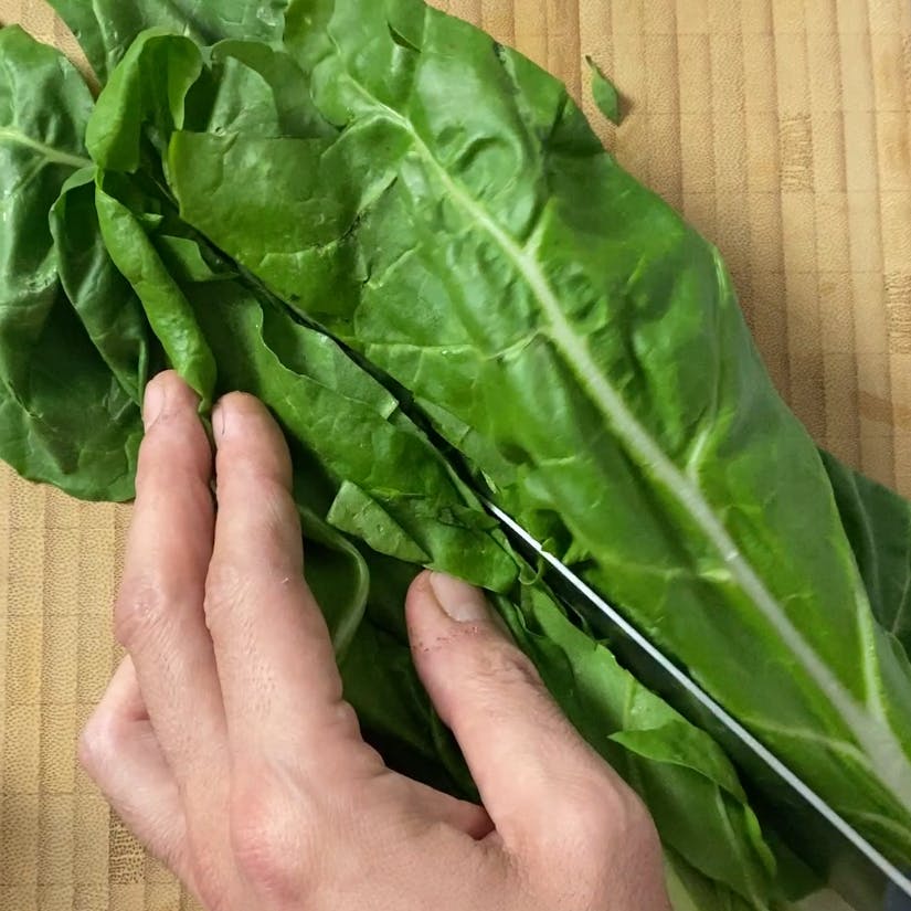 chopping chard