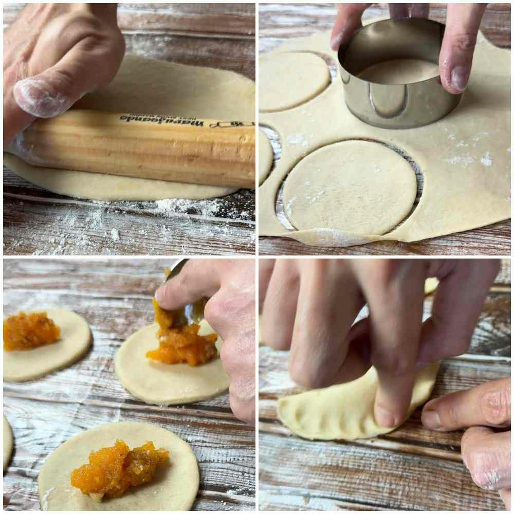 Assembling the empanadas