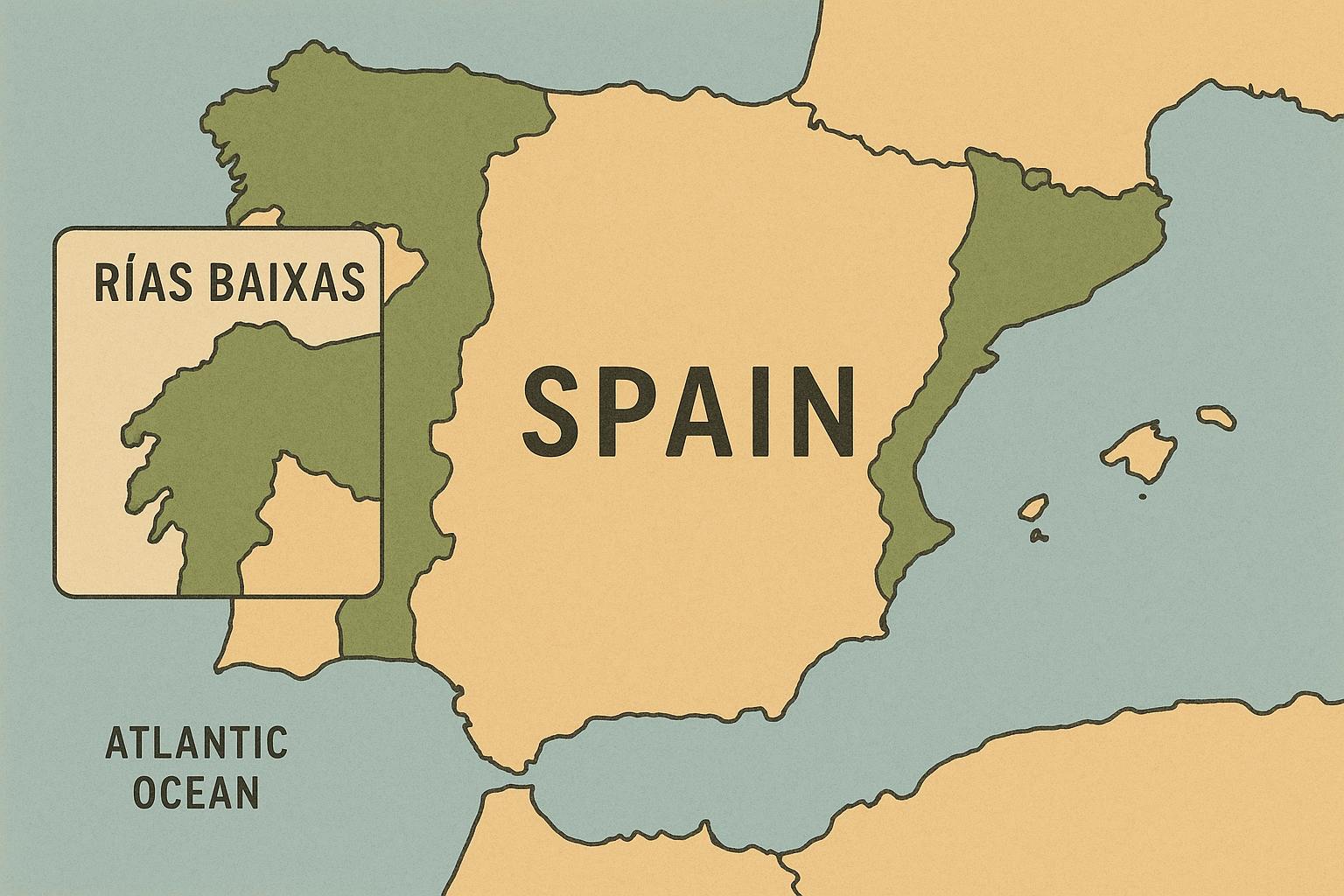 Map of Rias Baixas