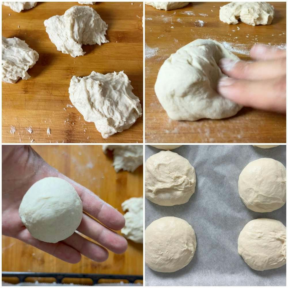 making bread rolls