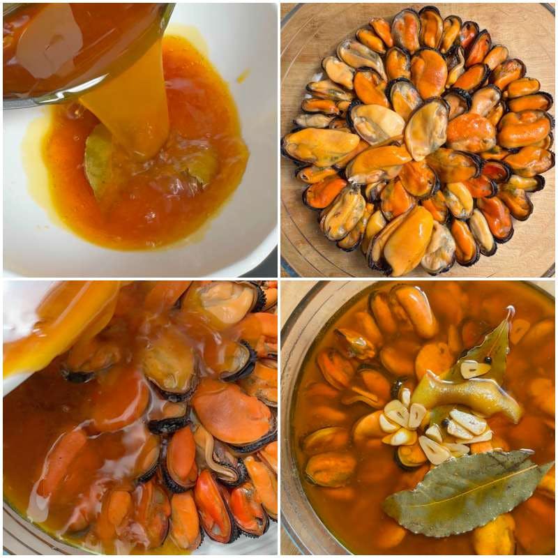 Steps pickling mussels