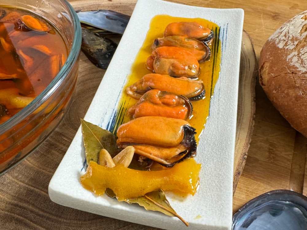 Spanish tapa, Pickled Mussels